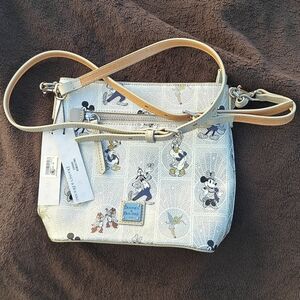 NWT Disney Parks 100th Anniversary Platinum Mickey Crossbody Bag Dooney Bourke